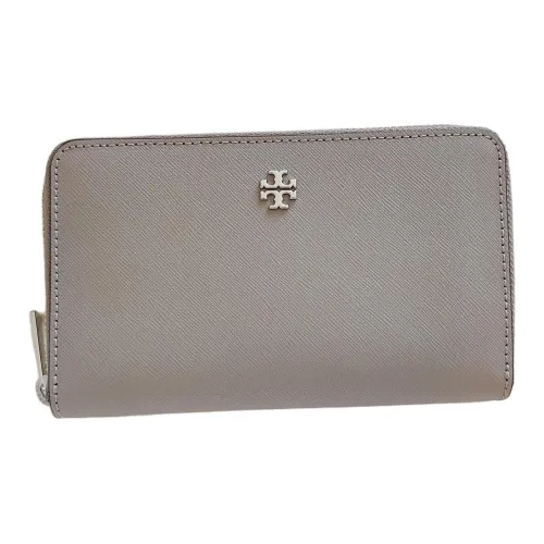 TORY BURCH Leather Wallet Mini Women's Gray