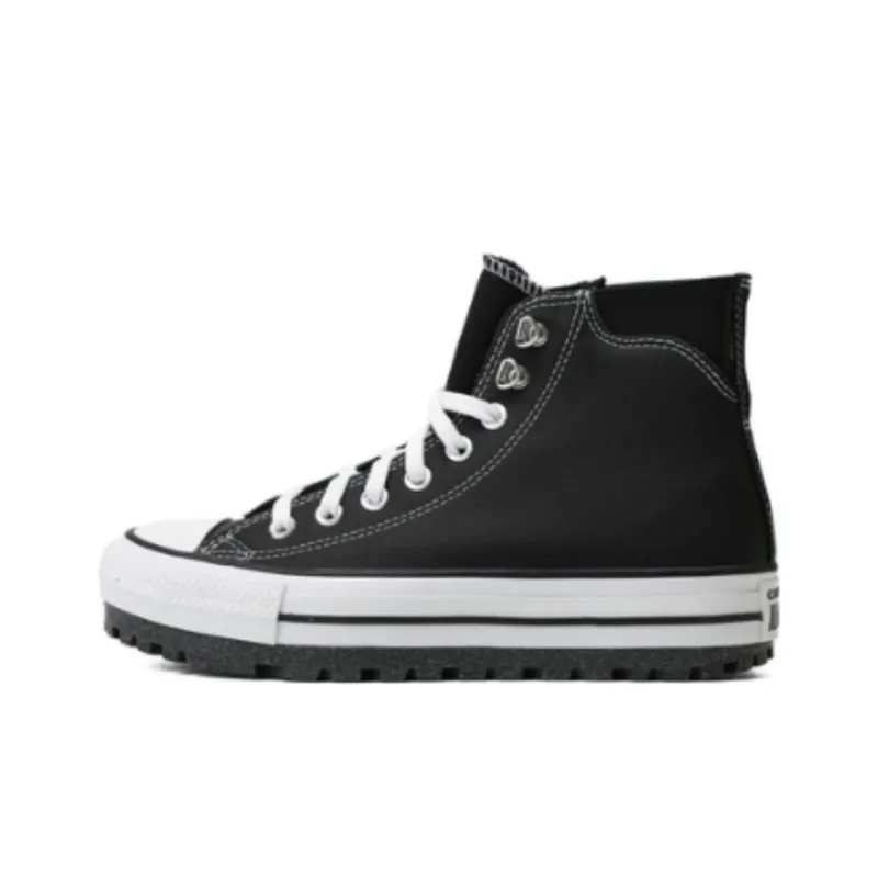Converse Chuck Taylor All Star City Trek Slip Resistant High Top Canvas Shoes Unisex Black White-0