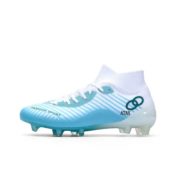 ATAY Anti Slip Wear Resistant Soccer Shoes Unisex Aqua