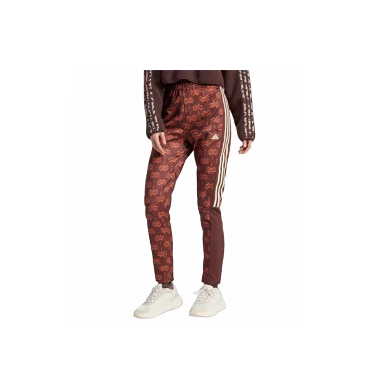 Adidas ADIDAS X FARM RIO TIRO Knitted Sports Pants Women's Misty Copper/Fox Red/Mysterious Brown-1