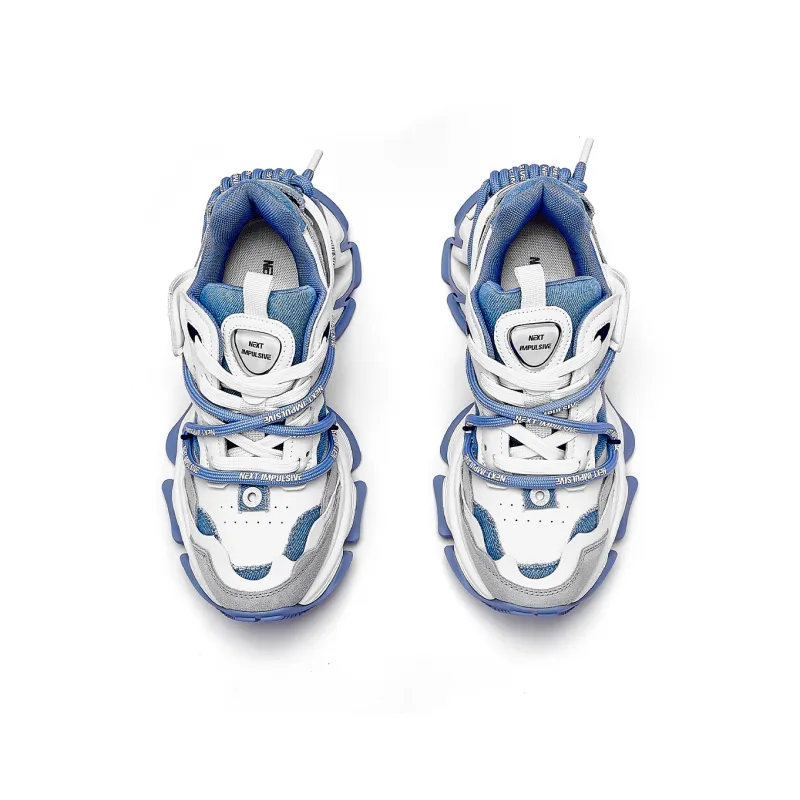 NEXT IMPULSIVE Impulse Collection Low Top Chunky Sneakers Unisex Denim Blue-3