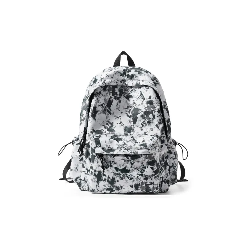 COOWOZ Fabric Backpack Laptop Bag Backpack Unisex Black And White All Over Print-1