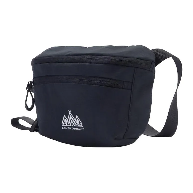 361° Fabric Shoulder Bag, Crossbody Bag, Fanny Pack Unisex Black/Green/Orange-7
