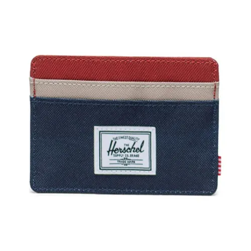 Herschel Card Holders Marine Blue With Red And Light Brown Accents