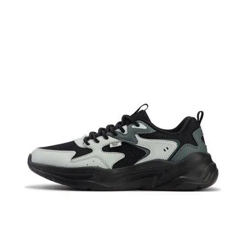 361° Durable Breathable Low Top Casual Shoes Women's Black Gray