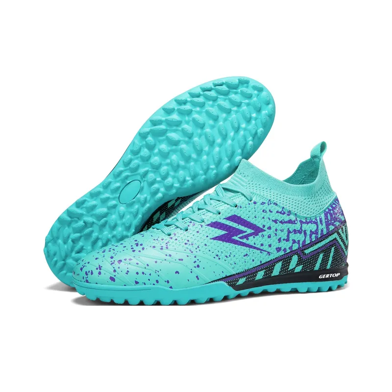 GERTOP Soccer Shoes Unisex Low Top White Pink, White Gold, Aqua, Black-20