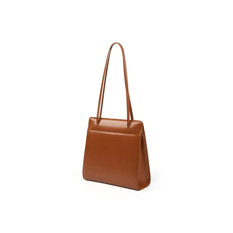 Carnival Keep Cow Split Leather Bonded Synthetic Leather Shoulder Bag Tote Regular Women's Brown/Black/Burgundy-1