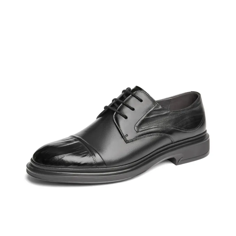 BELLE Dress Shoes Men Low-Top Black-0