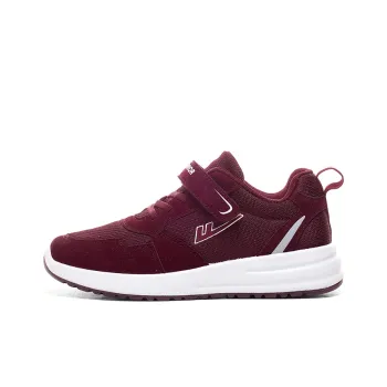 Warrior Anti Slip Wear Resistant Low Top Casual Shoes Women's Burgundy