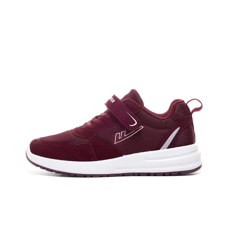 Warrior Anti Slip Wear Resistant Low Top Casual Shoes Women's Burgundy-0