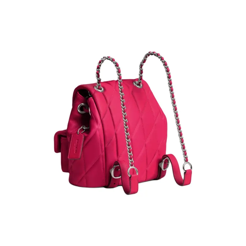 COACH Tabby Nappa Leather Backpack Small Size Women's Dragon Fruit-1