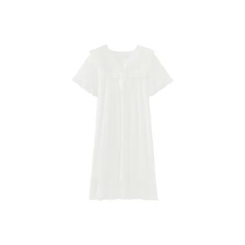 CAIHENGTONG Nightgown Women's White