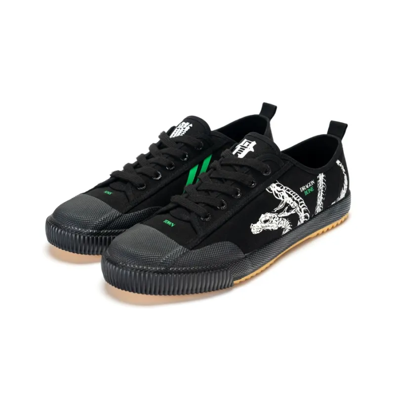 STAHOOD Pull on Strap Low Top Canvas Shoes Unisex Black White-1