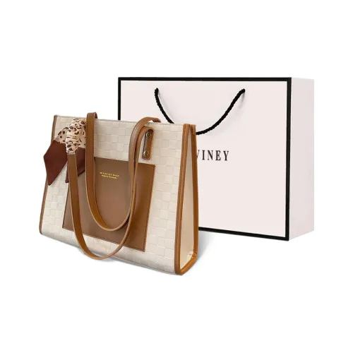 VINEY Cow Leather Shoulder Bag Tote Bag Shopping Bag Large Size Women's Multicolor