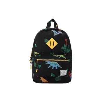 Herschel Polyester Backpack Men's Dinosaur Jungle Black