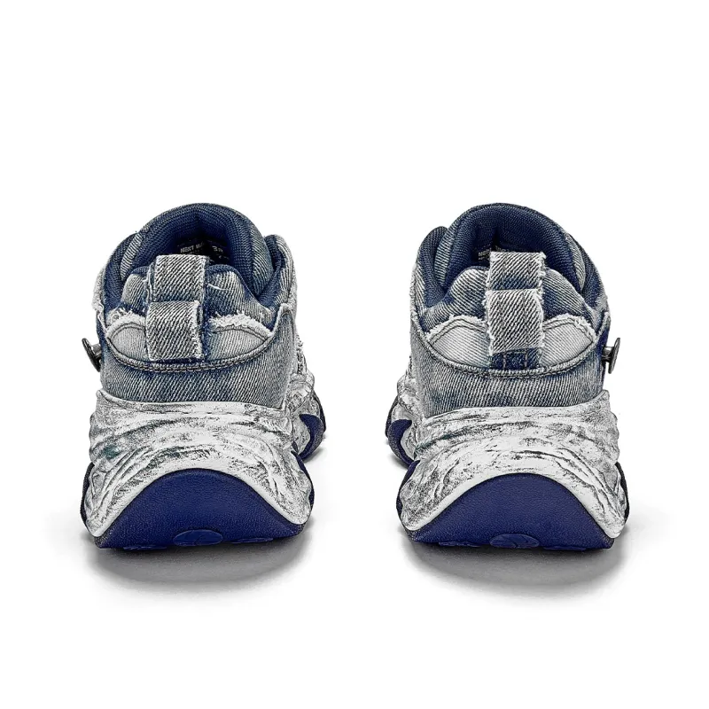 NEXT IMPULSIVE Reassembled Denim Collection Low Top Casual Shoes Unisex Blue-4