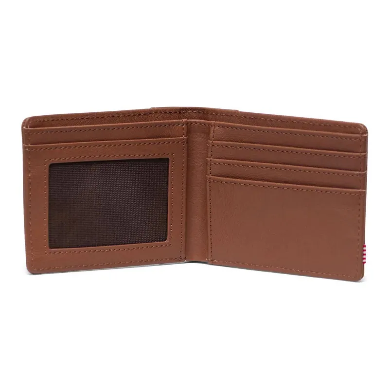 Herschel Smooth Leather Wallet Unisex Bronze Brown & Tan-2