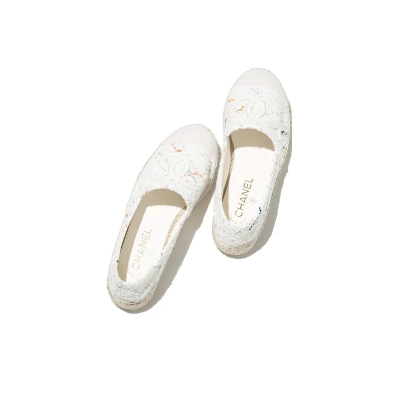 CHANEL Espadrilles Women's White-3