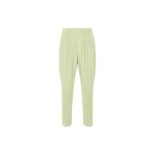 Homme Plissé Issey Miyake Casual Pants Men Green