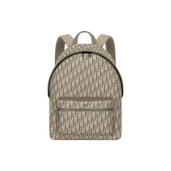 DIOR Jacquard Backpack Men's Khaki