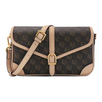 BELLE Premium Texture Crossbody Bag Regular Women's Coffee, Beige