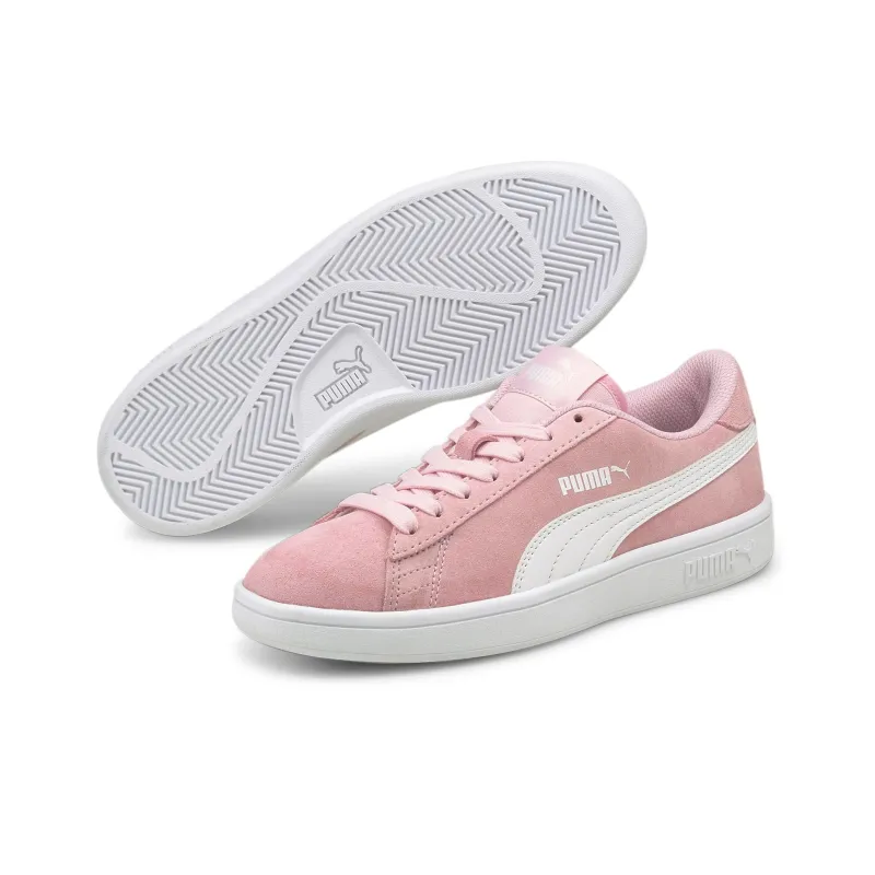 PUMA Smash V2 SD Low-Top Skateboard Shoes Women's Pink White-4