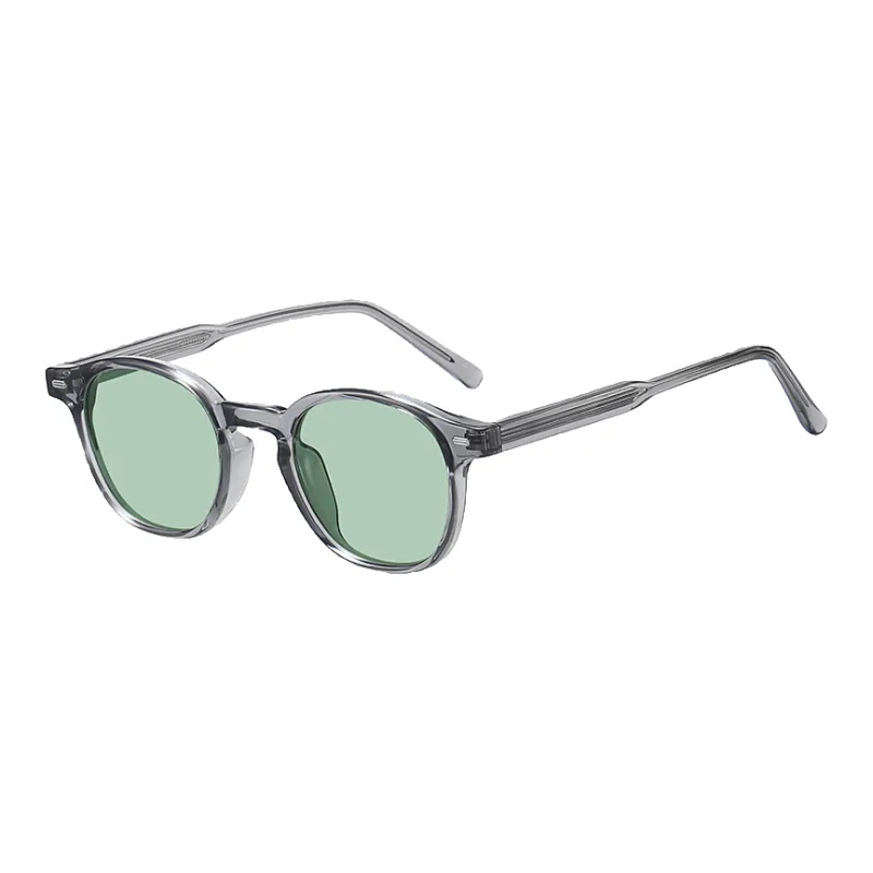 MITHAOL KUSC Plate Frame TR90 Round Sunglasses Unisex-4