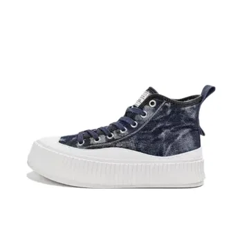 NAUTICA Breathable Height Increasing Abrasion Resistant High Top Canvas Shoes Men's Black Blue