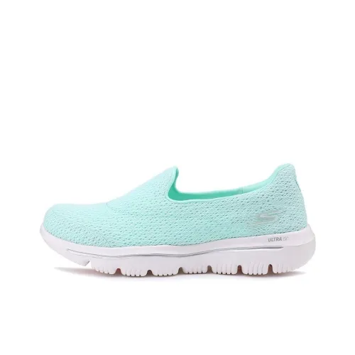 Skechers Go Walk Evolution Ultra Anti-Slip Wear-Resistant Low-Top Casual Shoes Women's Light Blue