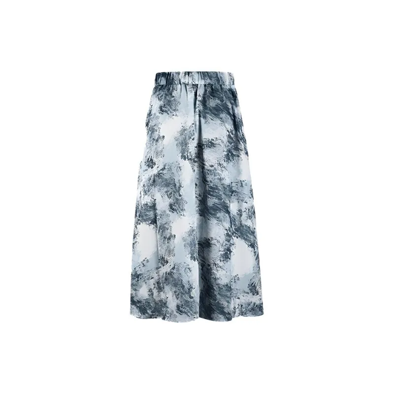 THE SEA LIFE Casual Long Skirt Women's Sky Blue-1