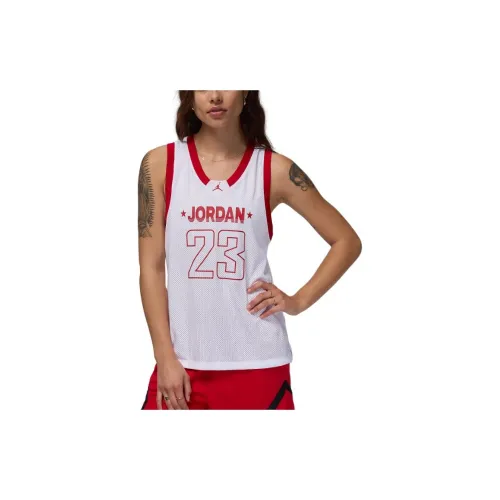 Jordan Tank Tops Women's White/Sports Red