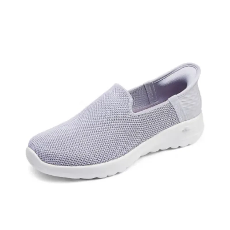 Skechers Slip Ins Cushioned Wear Resistant Lightweight Low Top Casual Shoes Women's Light Purple-2