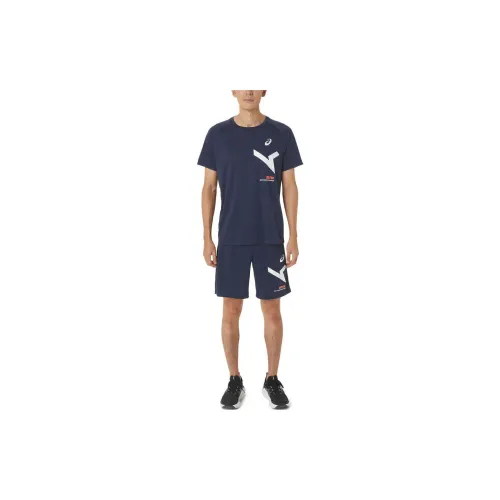 Asics AIM DRY SS T-Shirts Men Dark Blue