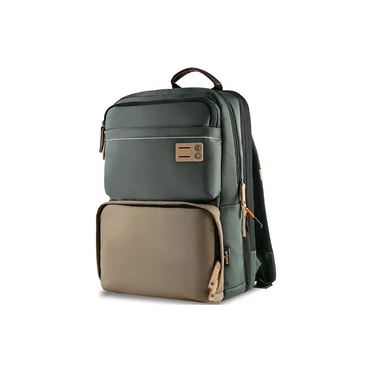 ECHOLAC Nylon Backpack Tubas Unisex Black/Army Green/Gray-4