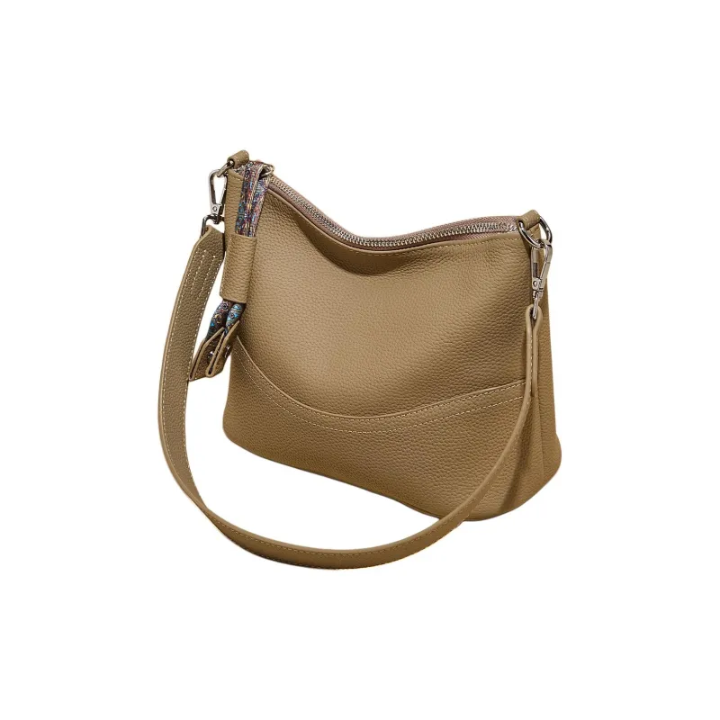 Marino Orlandi Cow Leather Bonded Synthetic Leather Shoulder Bag Bucket Mom Bag Large Size Women's Black/White/Gray-13