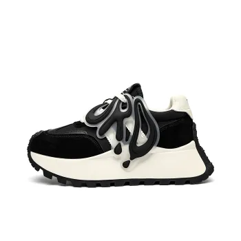 ORD Cushioning Anti Slip Wear Resistant Breathable Lightweight Height Increasing Casual Shoes Women's Black
