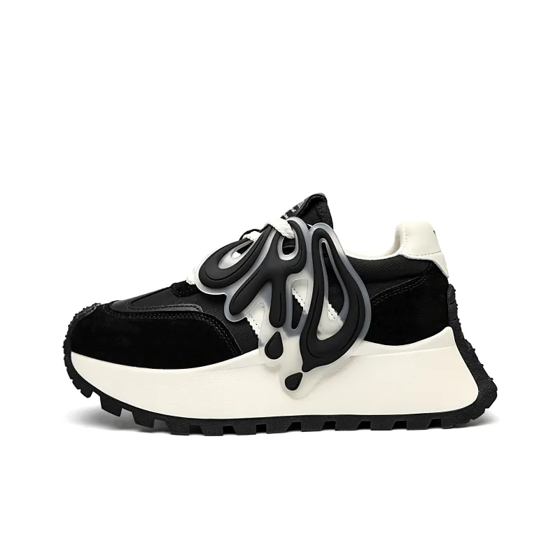 ORD Cushioning Anti Slip Wear Resistant Breathable Lightweight Height Increasing Casual Shoes Women's Black-0