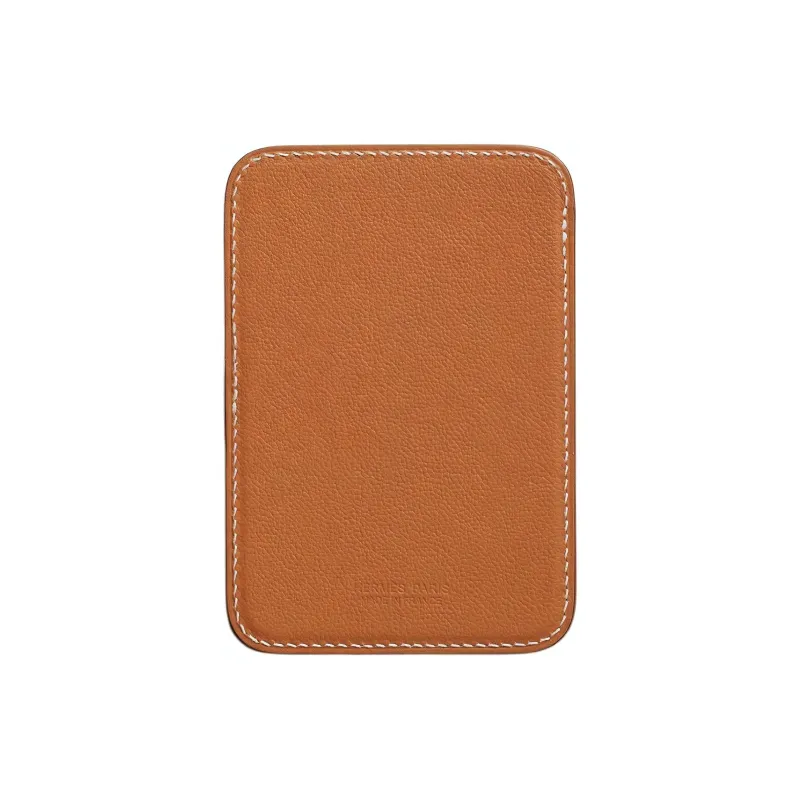 HERMES Magsafe Swift Leather Card Holder Unisex Gold-2