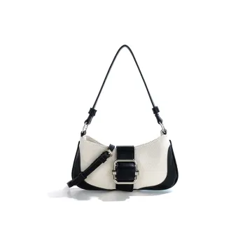 HAWA PU/Canvas Canvas Bag Shoulder Bag Baguette Bag Dumpling Bag Shoulder Bag Medium Size Women's Multicolor