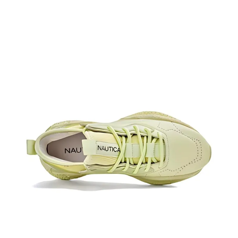 NAUTICA Cushioning Lightweight Height Increasing Mid-Top Chunky Sneakers Women's Yellow-3