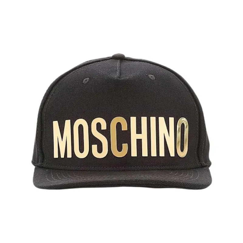 MOSCHINO 100% Cotton Baseball Caps Women's Black-1