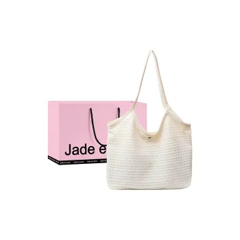 Jade En Plus Canvas Handbag, Shoulder Bag Medium Size Women's White