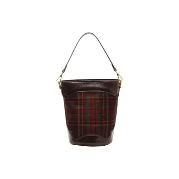 DALO Woolen With PU Crossbody Bag Regular Women's Burgundy