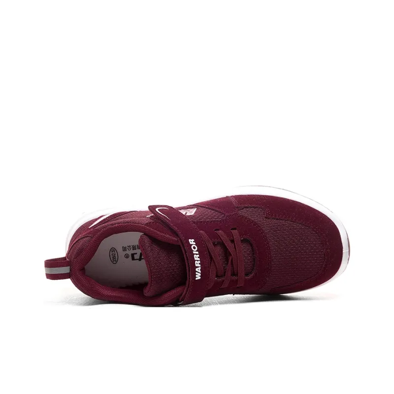 Warrior Anti Slip Wear Resistant Low Top Casual Shoes Women's Burgundy-2