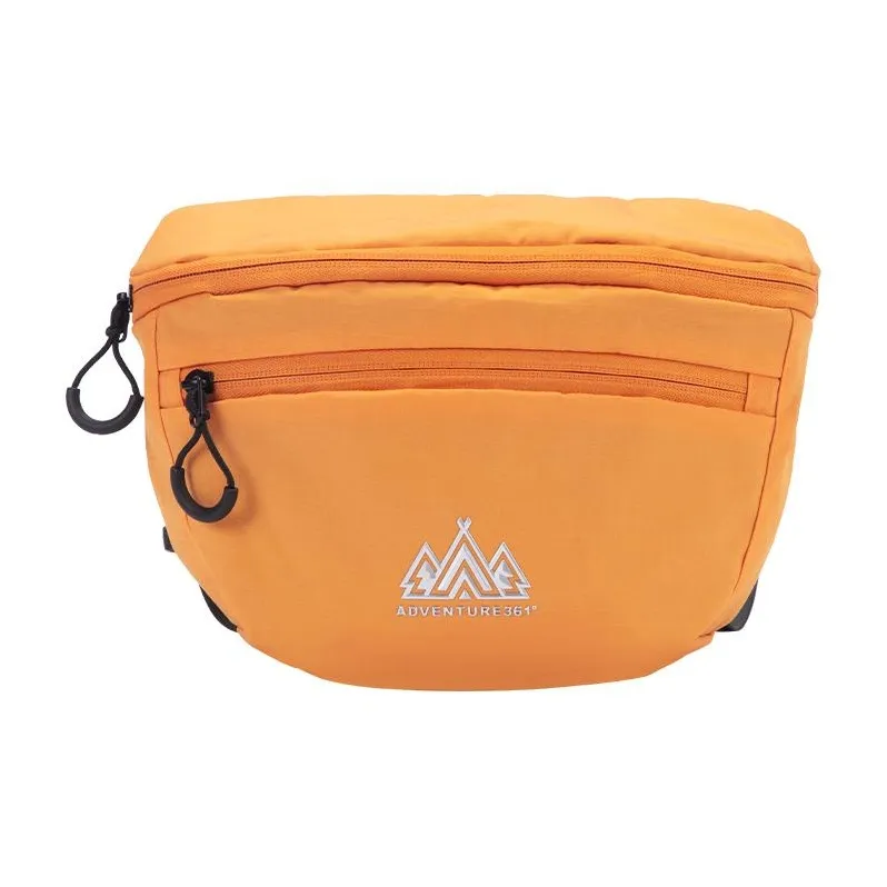 361° Fabric Shoulder Bag, Crossbody Bag, Fanny Pack Unisex Black/Green/Orange-4