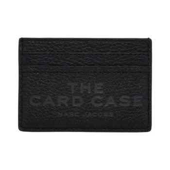 MARC JACOBS Grained Leather Card Holder Women's Black