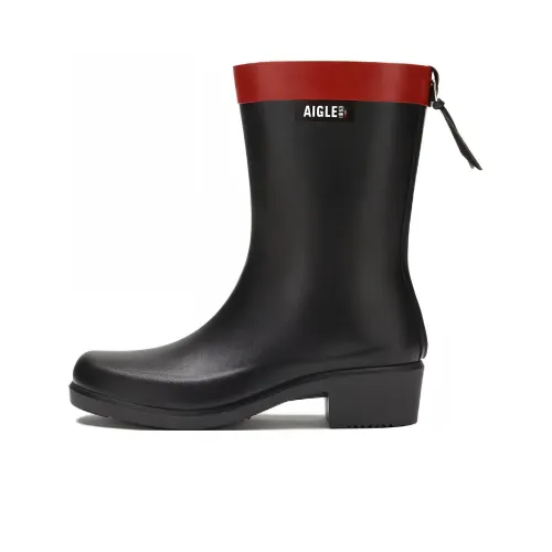 AIGLE Rain Boots Women's Black/Red