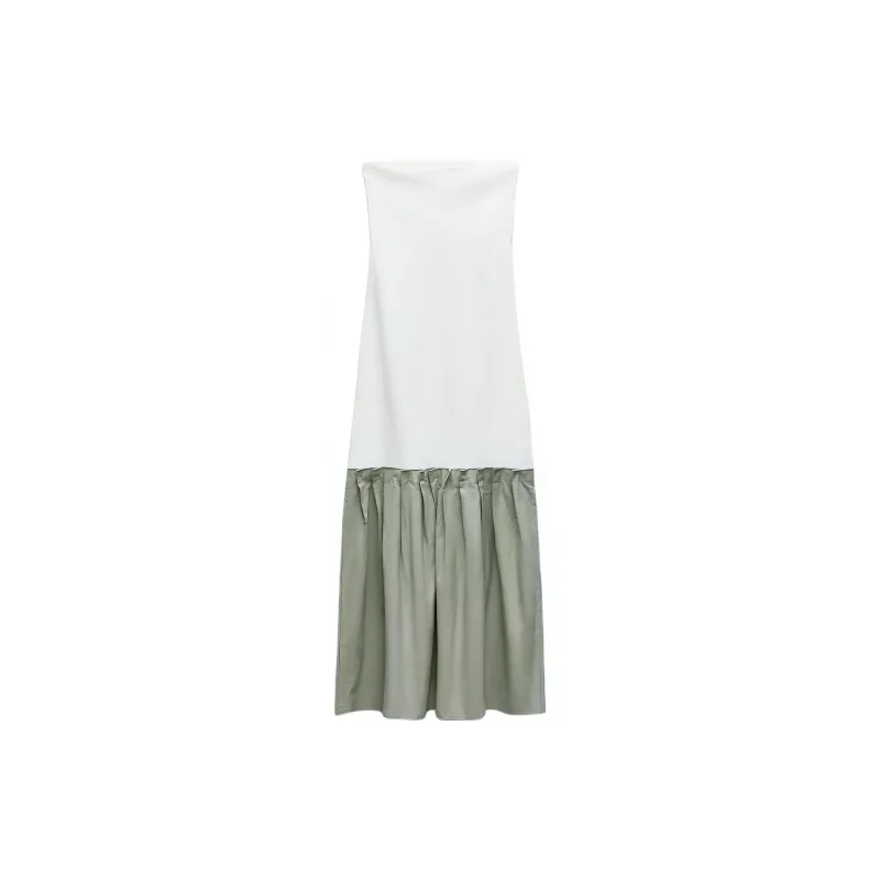 ZARA Sleeveless Dress Women's White-1