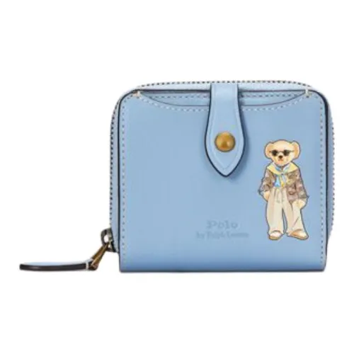 Polo Ralph Lauren Cow Leather Wallet Women's Blue