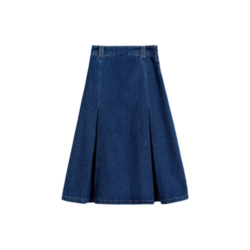 A02 Denim Long Skirts Women's Royal Blue